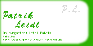 patrik leidl business card